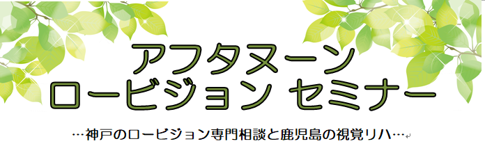 アフタヌーンロービジョンセミナー…神戸のロービジョン専門相談と鹿児島の視覚リハ…